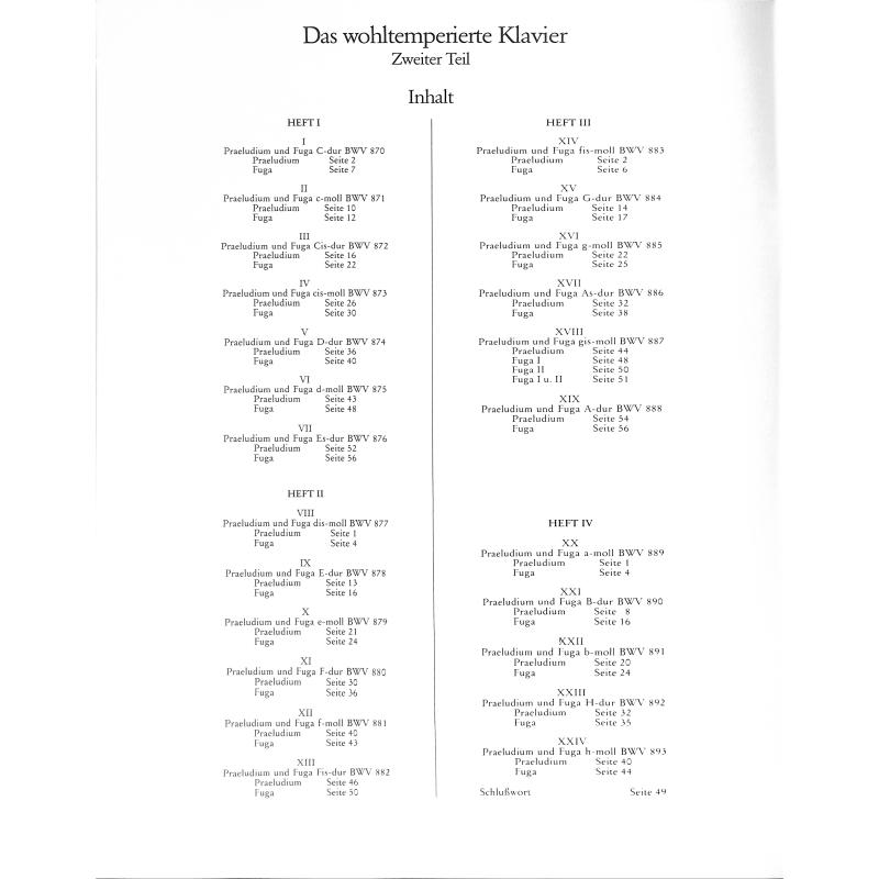 Das wohltemperierte Klavier 2/4