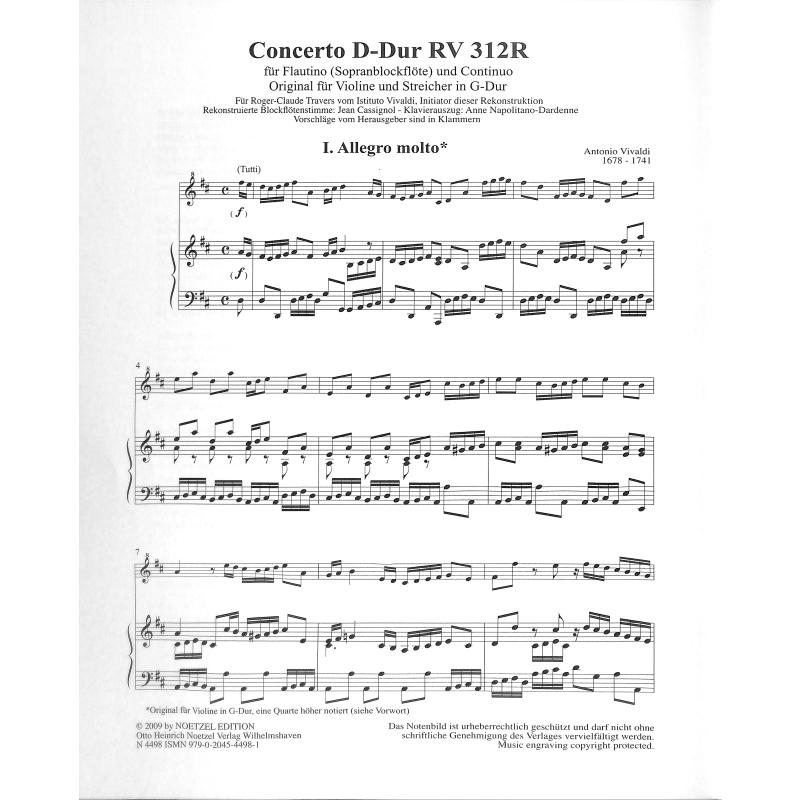 Concerto D-Dur RV 312R