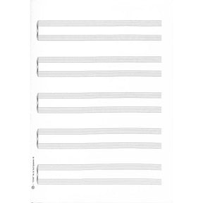 5 Bogen Notenpapier A4 hoch