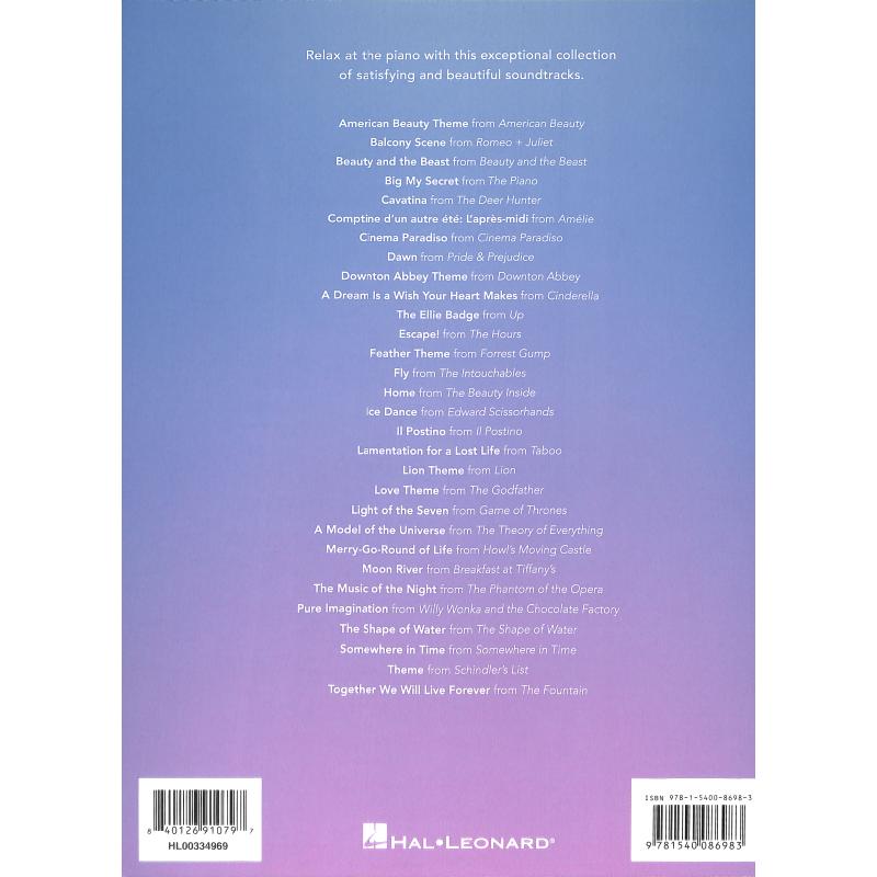 Peaceful piano solos - Soundtracks